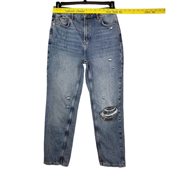 Free People We The Free Dakota High Rise Straight Leg Jeans Distressed, Size 28 - Picture 6 of 10